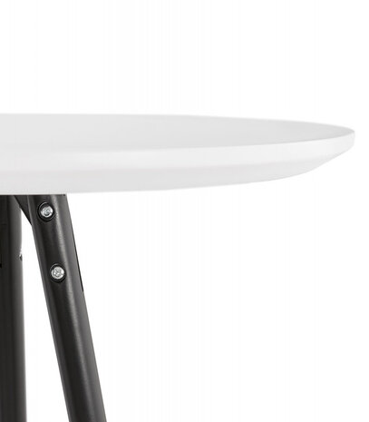 Hoge tafel / Statafel 'GALA' in wit hout en met zwarte poten