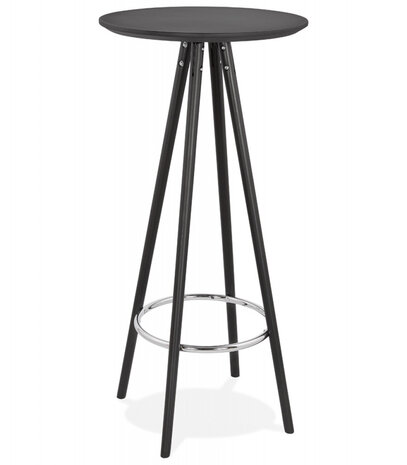 Hoge design tafel / Statafel 'GALA' in zwart hout