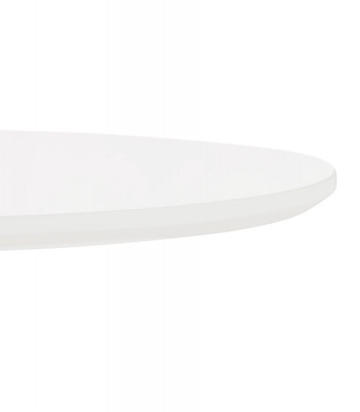 Ronde hoge tafel 'IDALGO' van hout en wit metaal - Ø 60 cm