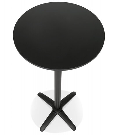 Opvouwbare hoge ronde zwarte tafel 'PAXTON' - 68x68 cm