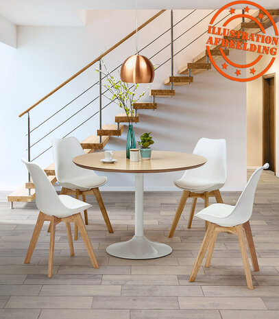 Witte, moderne stoel 'TEKI'