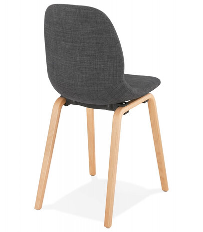Eetkamerstoel 'CELTIK' van grijze stof Scandinavische stijl
