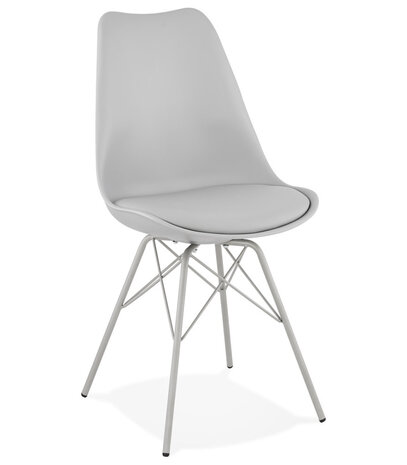 Grijze designstoel 'BYBLOS' industriële stijl