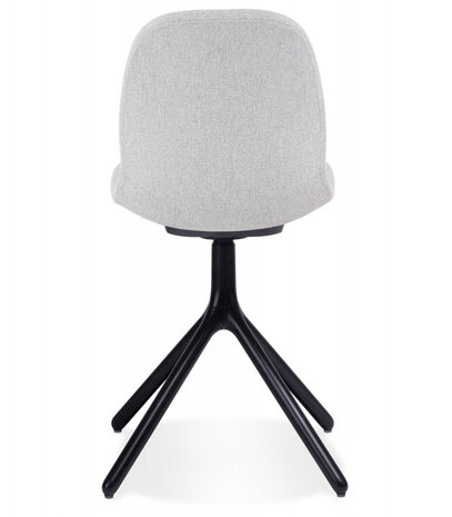 Design stoel 'PAVONIS' van lichtgrijze stof