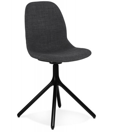 Design stoel 'PAVONIS' van donkergrijze stof