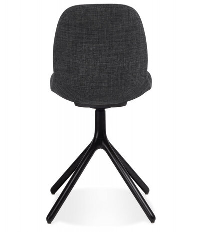 Design stoel 'PAVONIS' van donkergrijze stof