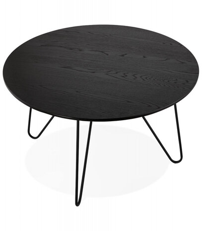 Zwarte design tafel 'PLUTO' in industriële stijl