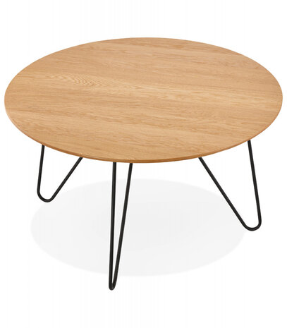 Houten salontafel 'PLUTO' met natuurkleurige hout fineer