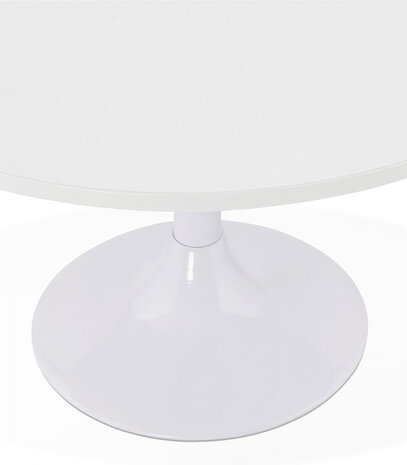 Lage loungetafel DETROY wit - Ø 90 cm
