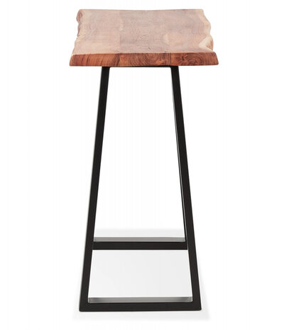 Industriële console 'RAFA CONSOLE' van massief hout en metaal