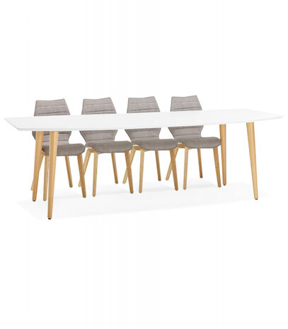 Uitschuifbare, design eettafel 'ESKIMO' in Scandinavische stijl - 170(270)x100 cm