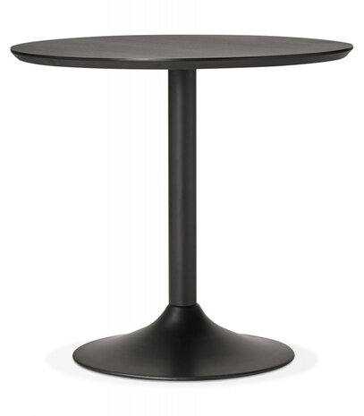 Kleine ronde bureautafel / eettafel 'CHEF' zwart - Ø 90 cm