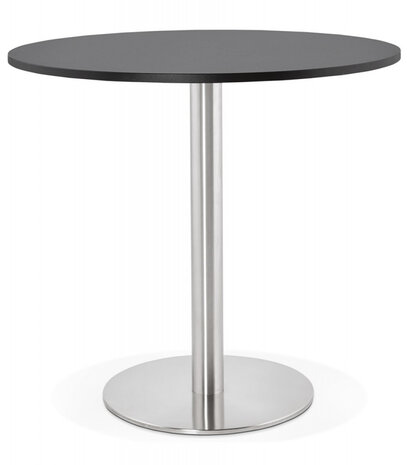 Kleine ronde bureautafel / eettafel 'DALLAS' zwart - Ø 90 cm