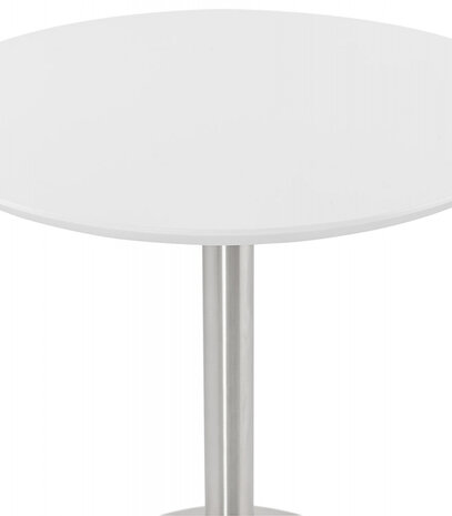 Kleine ronde bureautafel / eettafel 'INDIANA' wit - Ø 90 cm