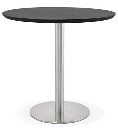 Kleine ronde bureautafel / eettafel 'INDIANA' zwart - Ø 90 cm