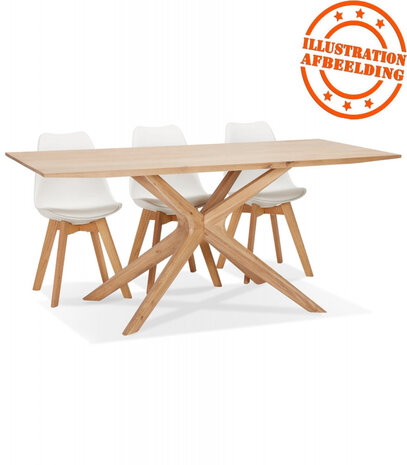 Eettafel 'MANITOU' in massief eik - 195x95 cm