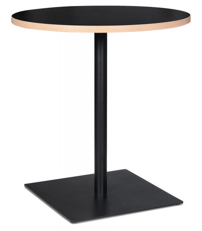 Zwarte ronde tafel 'FUSION ROUND' - Ø 80 cm