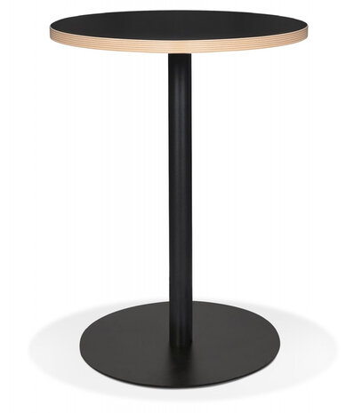 Zwart rond bistrotafeltje 'YOGI' - Ø 60 cm