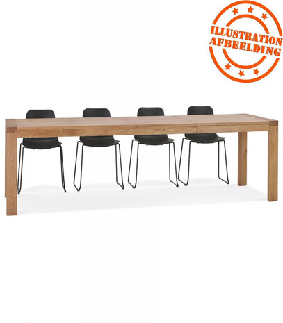 Table de salle à manger extensible 'EXTENSA' en Chêne massif - 200(280)x100 cm