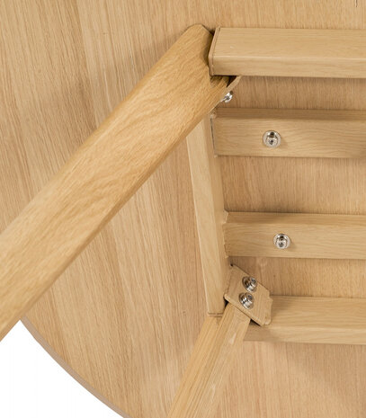 Ronde keukentafel 'AMY' van hout met natuurlijke afwerking - ø 120 cm