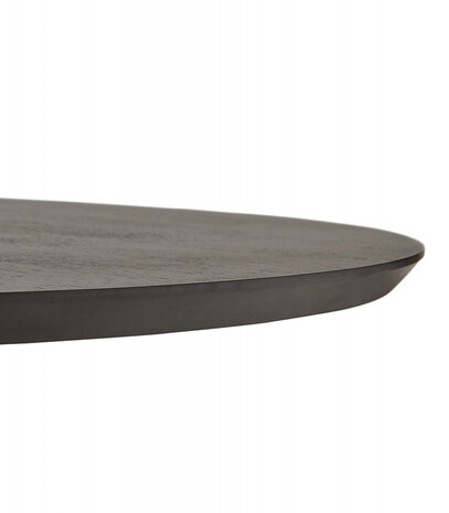 Ronde eettafel 'LULU' van zwart metaal en hout - Ø140 cm