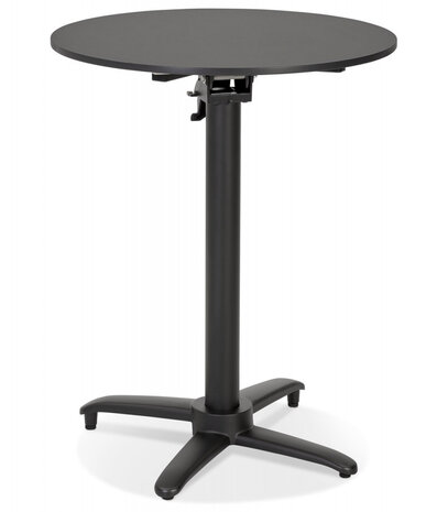 Table de terrasse pliable 'COMPAKT' ronde noire - Ø 68 cm
