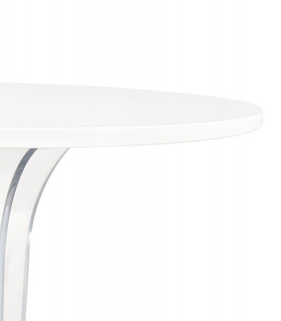 Witte ronde terrastafel 'LIMPID' voor binnen/buiten - Ø 68 cm