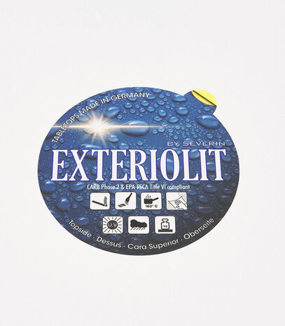 Rond eettafeltje 'LUCETTE' van hout en wit gietijzer - Ø 68 cm