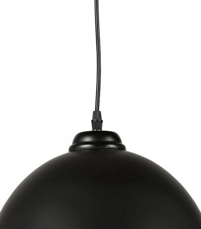 Zwarte bolvormige design hanglamp 'DOUGLAS'