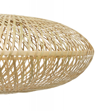 Ronde hanglamp 'ASPIRINA' van natuurlijke bamboe