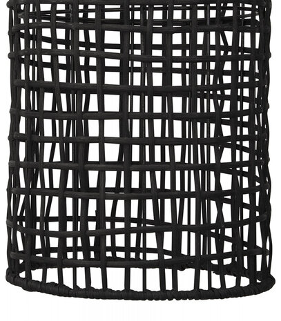 Hanglamp 'BENDITO' van zwarte rotan