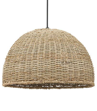 Natuurkleurige hanglamp 'ATLANTICO' van zeegras