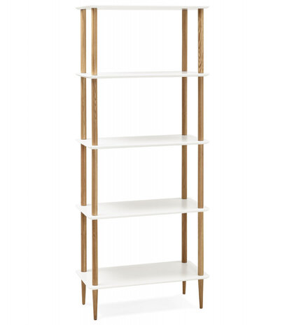 Design, wit wandrek 'RACK' van hout in Scandinavische stijl