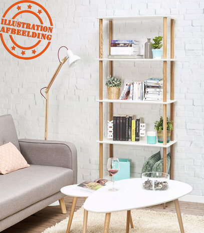Design, wit wandrek 'RACK' van hout in Scandinavische stijl