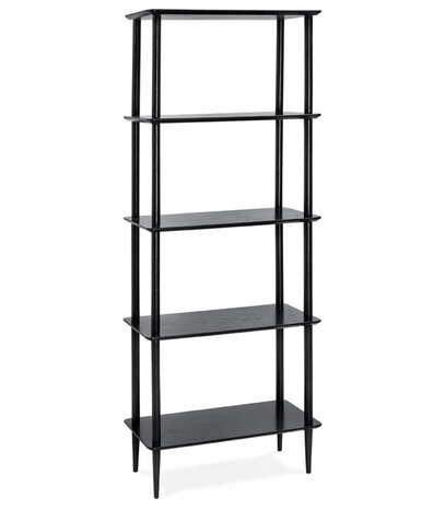 Design, zwart wandrek 'RACK' van hout in scandinavische stijl