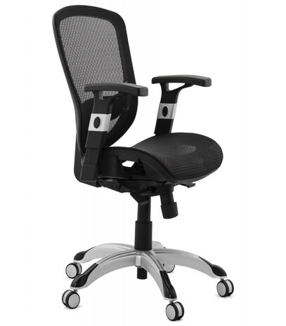 Zwarte, ergonomische bureaustoel 'TYPHON'