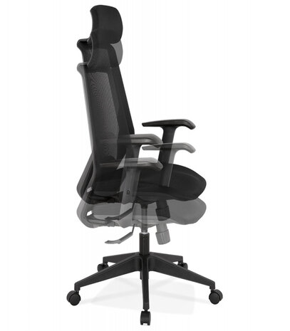 Zwarte ergonomische design bureaustoel 'VEKTOR'