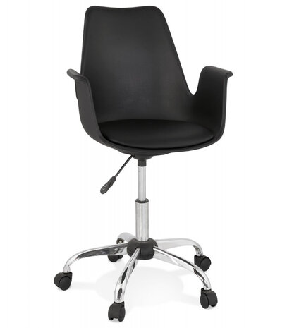 Zwarte design bureaustoel 'TRIP' met armleuningen