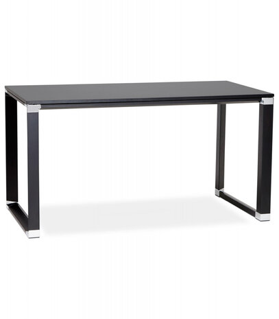Design recht directiebureau 'XLINE' van zwart hout - 160x80 cm