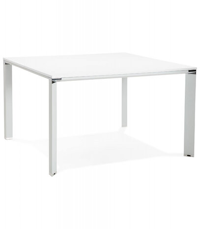 Vergadertafel / bench bureau 'XLINE SQUARE' in het wit - 140x140 cm