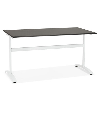 Grote rechte bureau 'CRYPTO' zwart - 160x80 cm