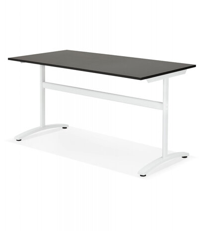 Grote rechte bureau 'CRYPTO' zwart - 160x80 cm