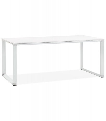 Groot recht directiebureau 'XLINE' in wit hout - 200x100 cm