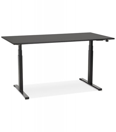 Zwarte elektrische zit/sta-bureau 'TRONIK' - 140x70 cm