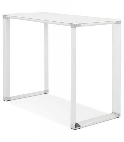 Hoge tafel/bureau van wit glas 'XLINE HIGH TABLE' - 140x70 cm