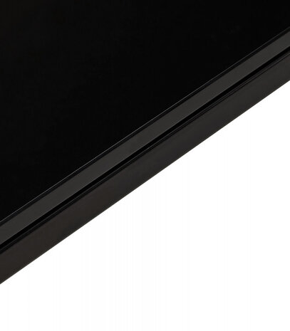 Hoge tafel/bureau van zwart glas 'XLINE HIGH TABLE' - 140x70 cm
