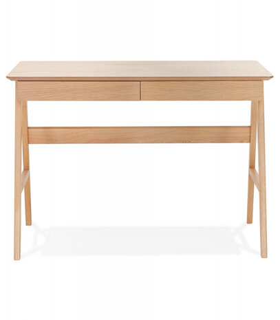 Rechte design bureau 'SIROKO' van natuurlijk hout - 120x70 cm