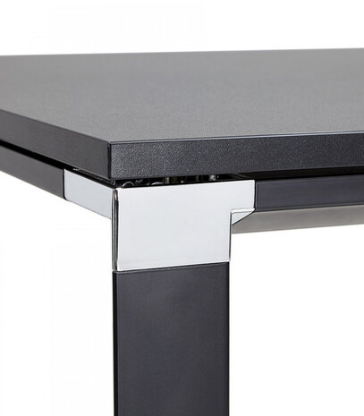 Groot recht directiebureau 'XLINE' in zwart hout - 200x100 cm