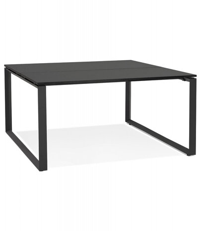 Zwarte vergadertafel / bench-bureau 'BAKUS SQUARE' - 140x140 cm