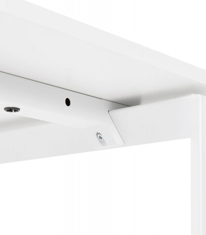 Witte vergadertafel / bench-bureau 'BAKUS SQUARE' - 140x140 cm